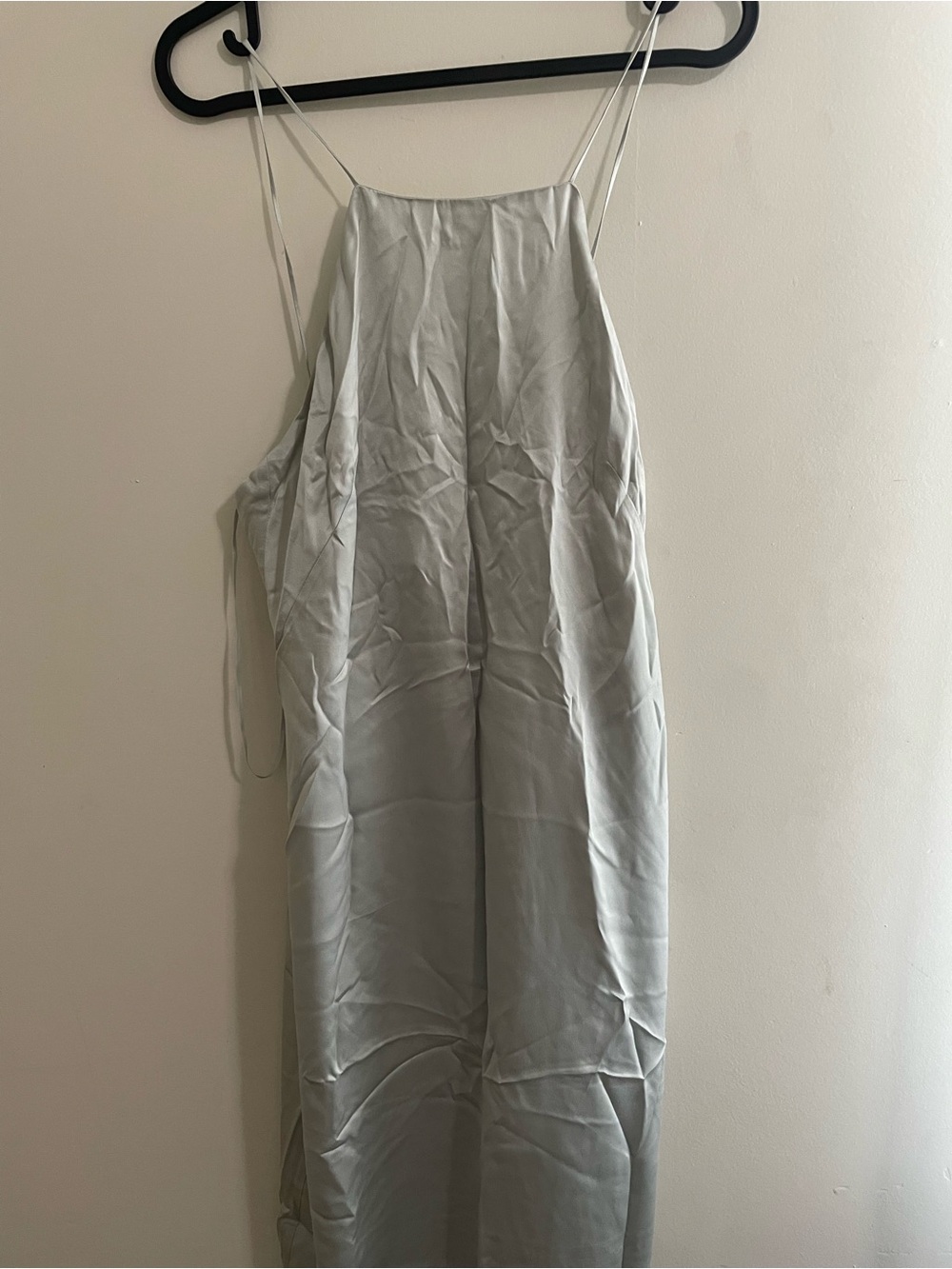 Club Monaco Sage Silk Halter Dress